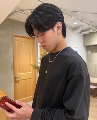 ベリーショート/ダークアッシュ/ニュアンスパーマ/栄/久屋