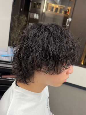 波巻きスパイラル　ミディアムウルフ