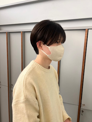 ベリーショート/ダークアッシュ/ニュアンスパーマ/栄/久屋