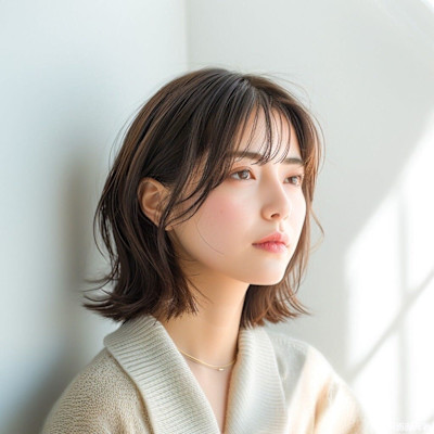 髪質改善オイルストレート/くせ毛活かし/ミディアム