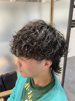 ツイスパ波巻きミックスウルフ【大宮/メンズ/メンズサロン】