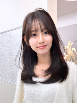 顔まわりカット/前髪/似合わせカット/レイヤーカット/銀座