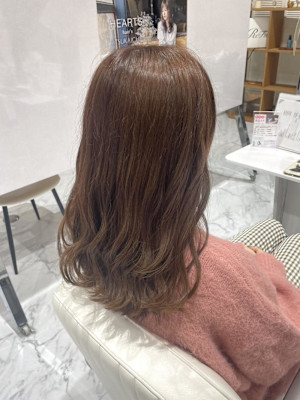 ブラウンカラー／ブリーチなしカラー