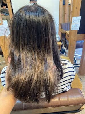 お客様髪質改善データ1481（ラベンダーグレージュ）