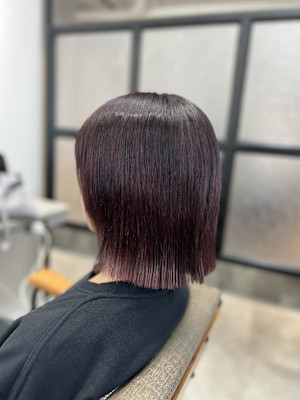 酸性縮毛矯正&カラー