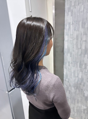 インナーカラー×ブルーラベンダー