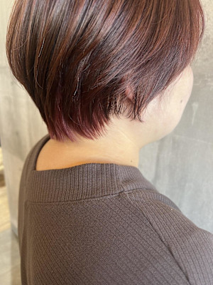 インナーカラー／ショートへア