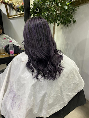 切りっぱなしボブ エアリーロング 美髪ピンクブラウン