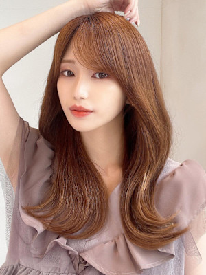 韓国ヘア/レイヤーカット/前髪あり/20代30代/ネビージュ