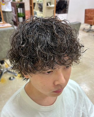 波巻きスパイラル　ウルフパーマ　