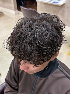 シャドウパーマ　緩めパーマ　