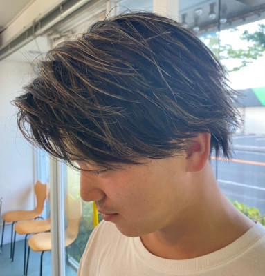 【サーフハイライト】高松　ハイライト　メンズレイヤーカット