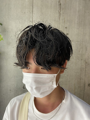 シャドウパーマ 韓国スタイル メンズカット 原宿 表参道