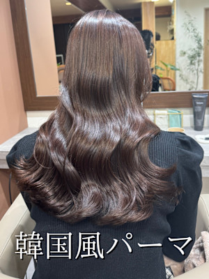 コテ巻き風パーマ/韓国風パーマ/デジタルパーマ/パーマ