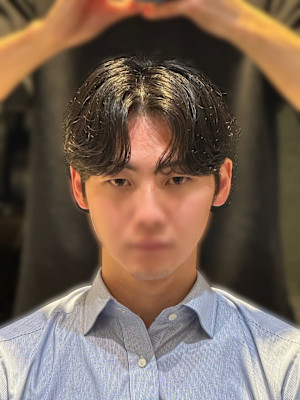 韓国風カルマパーマ 韓国スタイル メンズカット 原宿 表参道