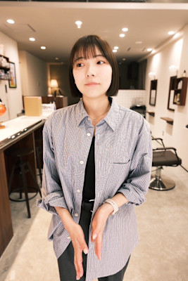 【Look at】切りっぱなしボブ地毛風透明感