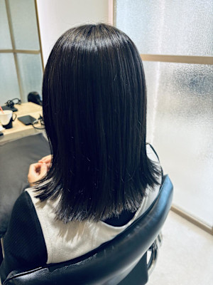 肩下切りっぱなし