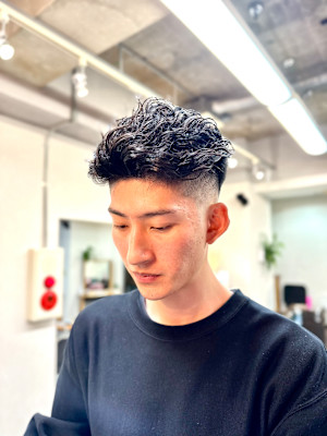 横浜/フェード/パーマ/スパイラルパーマ/ショート