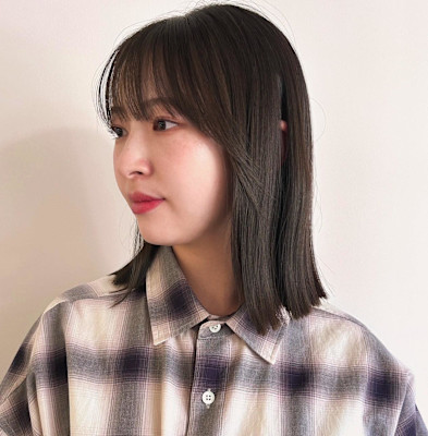 【Look at】地毛風アッシュグレージュ切りっぱなし