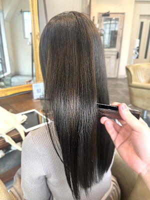 オリーブカラー×縮毛矯正 髪質改善/10代20代30代/仙台