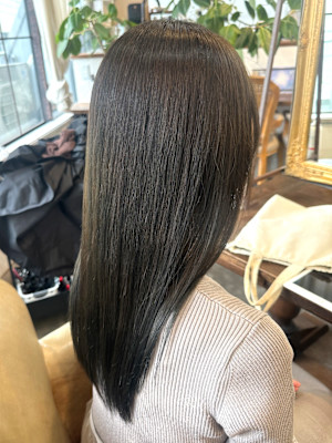 オリーブカラー×縮毛矯正 髪質改善/10代20代30代/仙台