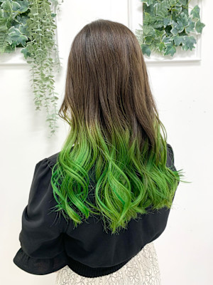 グラデーション×推しグリーン