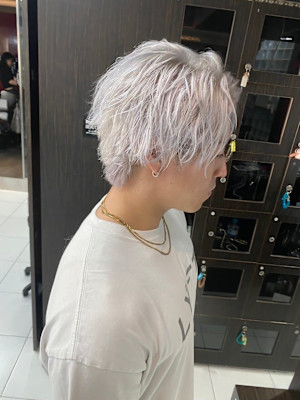 メンズ/ホワイトシルバー/ハイトーン/池袋/池袋東口