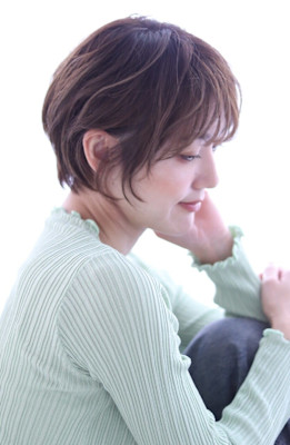 大人かわいい×マッシュショート×マロンベージュ30代40代