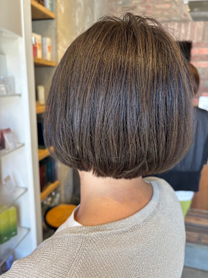 大人ボブ/似合わせカット/ベージュカラー