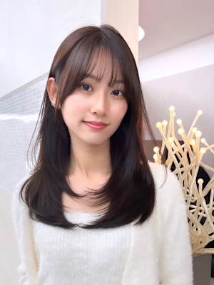 顔まわりカット/前髪/似合わせカット/レイヤーカット/銀座