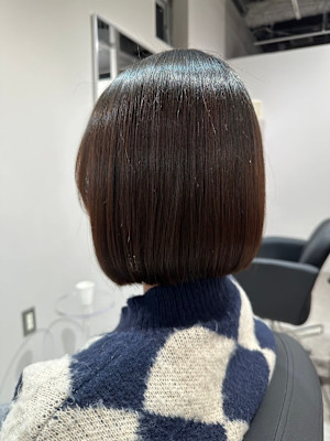 髪質改善トリートメントで艶髪ボブに◎