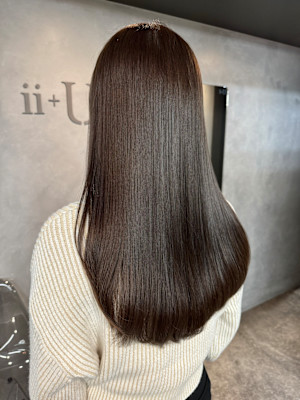 グレージュ　透明感カラー　艶髪