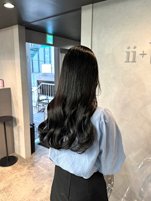 地毛風カラー　巻き髪　艶髪