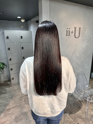 ストレート　艶髪　地毛風カラー