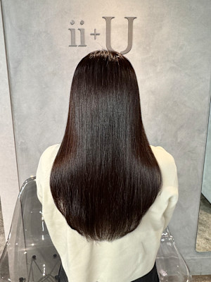 艶カラー　暗髪　ナチュラル