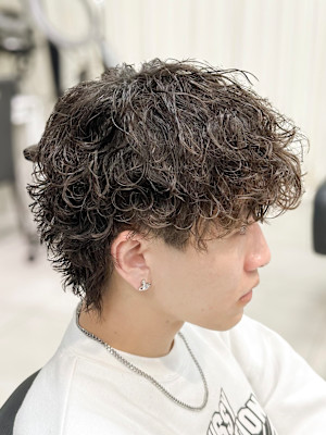 ウルフ波巻きスパイラルパーマ