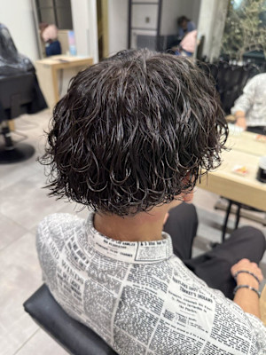 波巻きウェーブパーマ