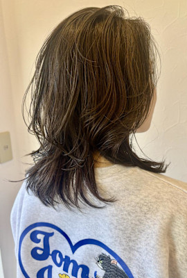 大人可愛い/ゆるふわコテ巻き/重めウルフ