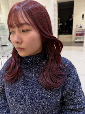 □ブリーチなしWカラー チェリーレッド