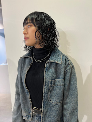 ウルフパーマ/レイヤーパーマ/黒髪パーマ