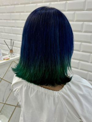 ブルー×エメラルドグリーン＊まゆ