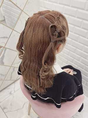 編み込みハートハーフツイン＊まゆ