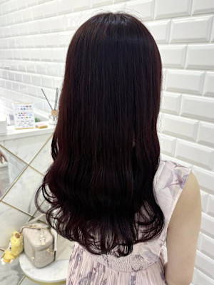 ブリーチなしワインレッド＊まゆ