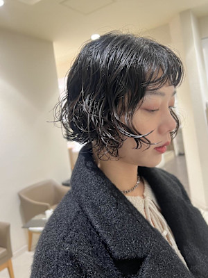 短めボブパーマ