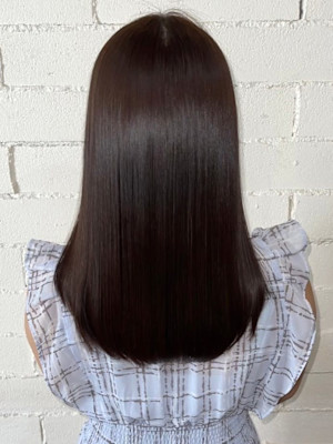 髪質改善カラー　ナチュラルブラウン　艶髪カラー　地毛風カラー