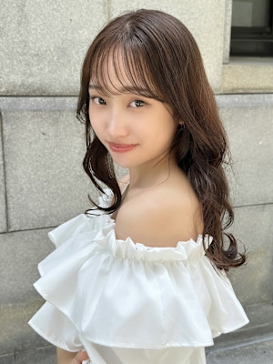 艶感カラーと王道セミロング【銀座/有楽町】30代40代50代