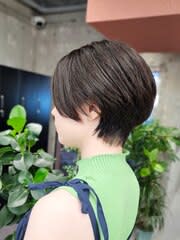 ショートカット×ひし形ショートボブ×前髪あり20代30代