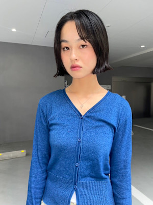 ショートボブウルフレイヤーパーマ前髪イルミナ韓国髪質改善