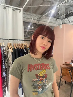 ショートボブウルフレイヤーパーマ前髪イルミナ韓国髪質改善