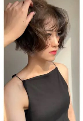 ショートボブウルフレイヤーパーマ前髪イルミナ韓国髪質改善